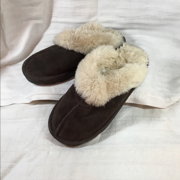 Soxtab plush lined slippers, suede toe, size 5, - Picture 2 of 4